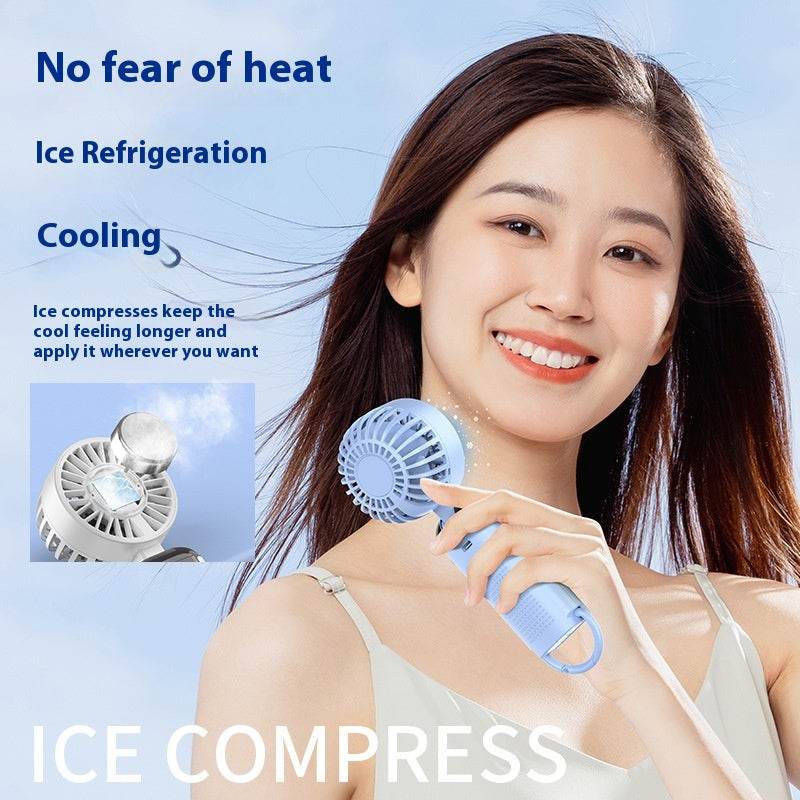 Digital Display Ice Compress Refrigeration Cross-border Semiconductor Mini Desktop Fan Portable - Kimora