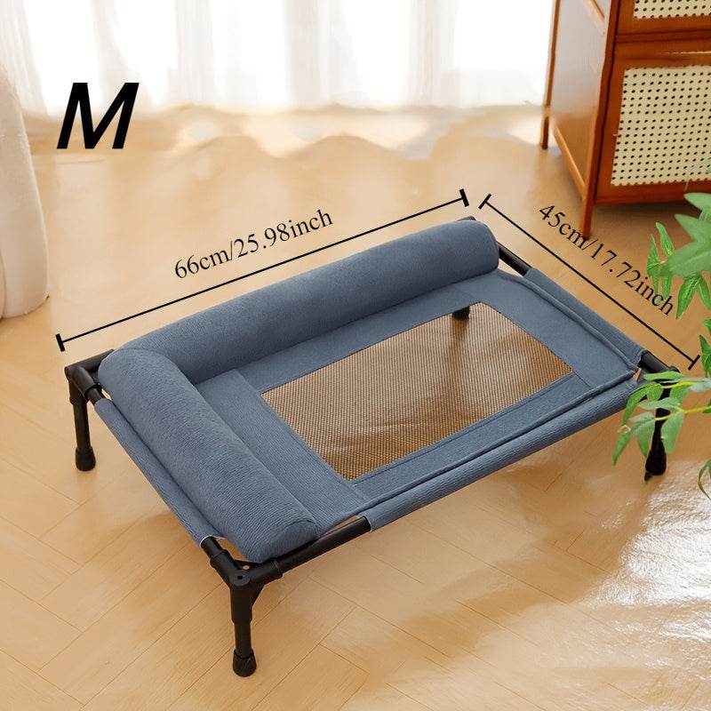 Cooling Raised Dog Bed with Pillow Support - Kimora