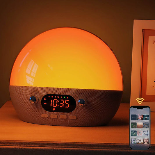 Simulated Sunrise Atmosphere Bluetooth Music Smart Night Light - Kimora